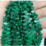 No_29_Synthetic Malachite Flat Center Drilled (short) Teardrop Bead_5*9mm_(Sold Per Strand)