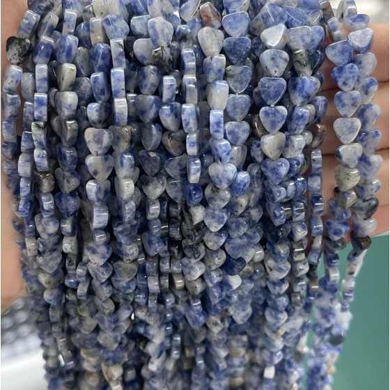 No_1005_Natural Blue Spot Jasper Flat Heart_6mm_(Sold Per Strand)