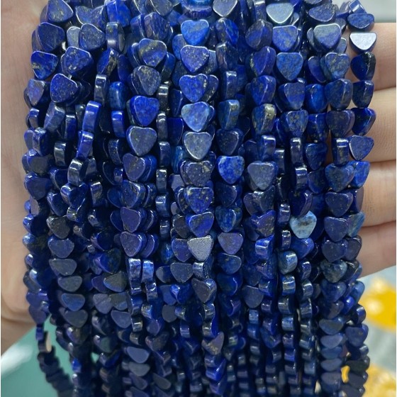 No_1010_Enhanced Lapis Lazuli Flat Heart_6mm_(Sold Per Strand)