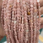 No_1011_Natural Deep Pink Opal Flat Heart_6mm_(Sold Per Strand)