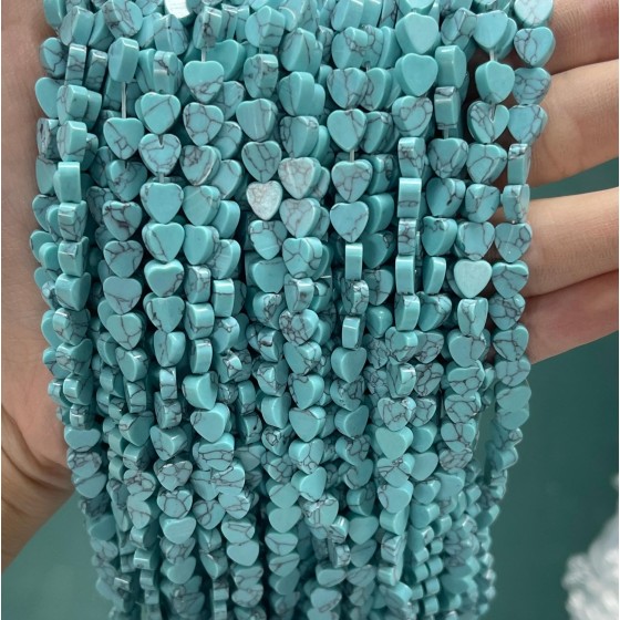 No_1019_Synthetic Light Turquoise Flat Heart_6mm_(Sold Per Strand)
