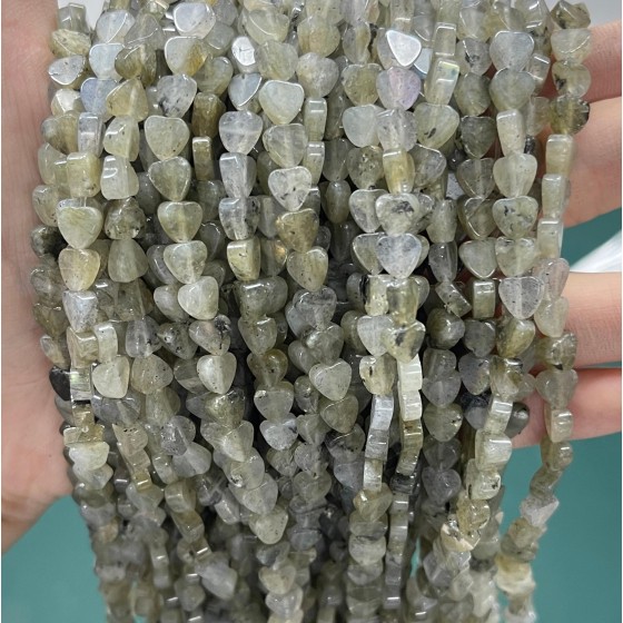 No_1030_Natural White Labradorite Flat Heart_6mm_(Sold Per Strand)