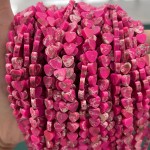 No_1042_Synthetic Magenta Imperial Jasper Flat Heart_6mm_(Sold Per Strand)