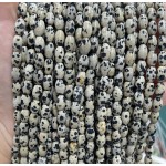 No_1057_Natural Dalmation Jasper Rice Beads_5*8mm_(Sold Per Strand)