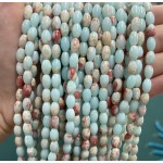 No_1061_Synthetic Shoushan Stone Rice Beads_5*8mm_(Sold Per Strand)