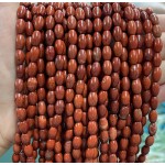 No_1062_Natural Red Jasper Rice Beads_5*8mm_(Sold Per Strand)