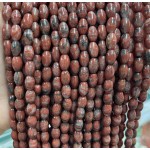 No_1064_Natural Sesame Red Jasper Rice Beads_5*8mm_(Sold Per Strand)