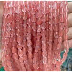 No_1069_Synthetic Watermelon Red Crystal Rice Beads_5*8mm_(Sold Per Strand)