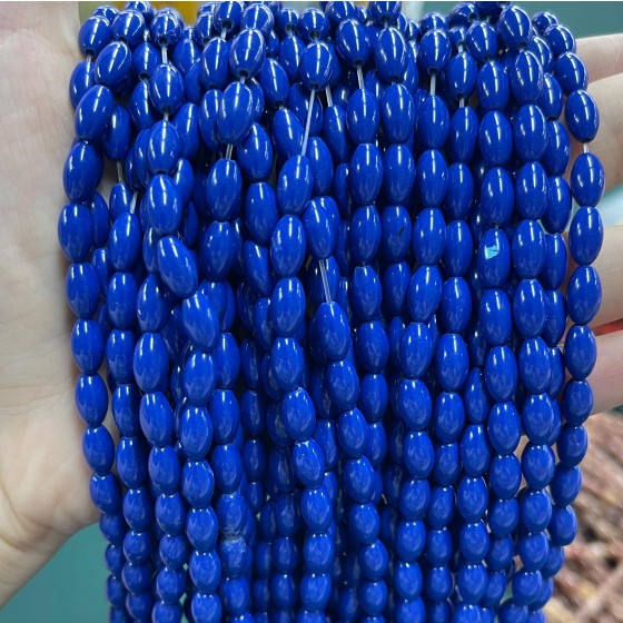 No_1082_Synthetic Lapis Lazuli Rice Pearl_5*8mm_(Sold Per Strand)