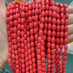 No_1083_Synthetic Red Jasper Rice Pearl_5*8mm_(Sold Per Strand)