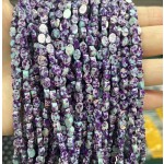 No_146_Synthetic Flower Purple Imperial Jasper Flat Oval Bead_6*4mm _(Sold Per Strand)