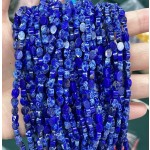 No_148_Synthetic Dark Blue Imperial Jasper Flat Oval Bead_6*4mm _(Sold Per Strand)