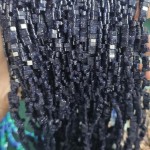 No_159_Synthetic Blue Sandstone Double Hole Square Bead_5*2mm_(Sold Per Strand)