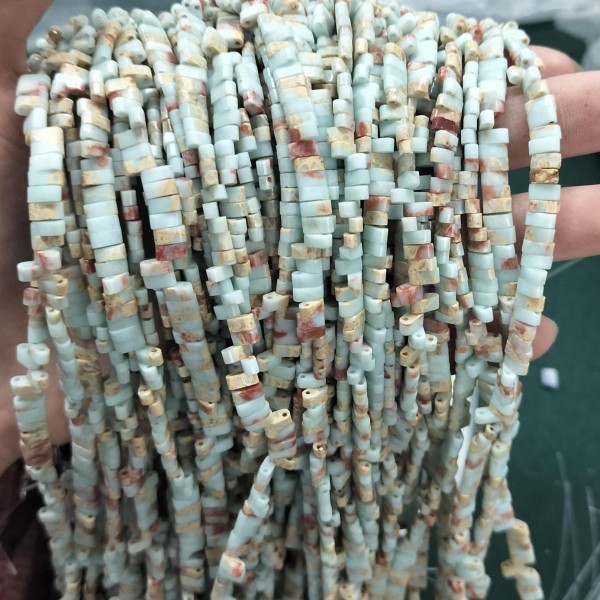 No_193_Synthetic Shoushan Stone Double Hole Square Bead_5*2mm_(Sold Per Strand)