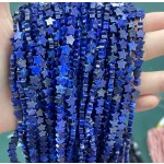 No_1111_Enhanced Lapis Lazuli Five Pointed Star_6mm_(Sold Per Strand)