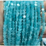 No_1118_Enhanced Amazonite Color Chalcedony Five Pointed Star_6mm_(Sold Per Strand)
