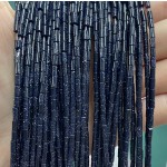 No_1139_Synthetic Blue Sandstone Round Tube_2*4mm_(Sold Per Strand)