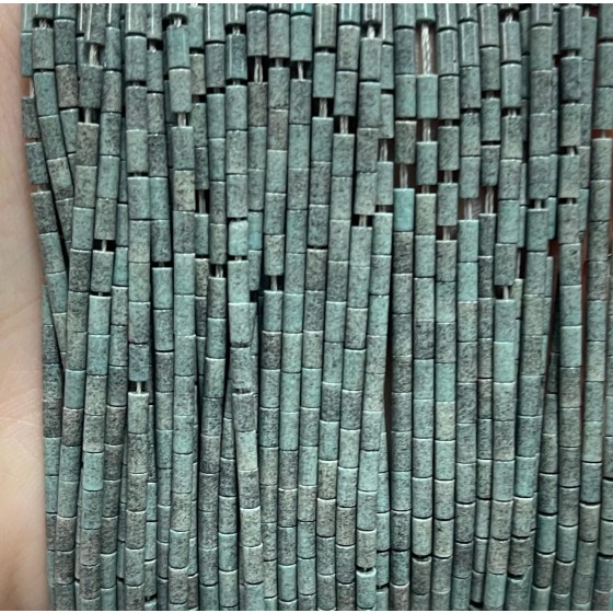No_1140_Natural Bluestone Round Tube_2*4mm_(Sold Per Strand)