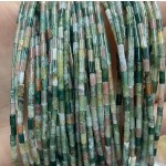 No_1141_Natural Indian Agate Round Tube_2*4mm_(Sold Per Strand)