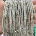 No_1142_Natural White Labradorite Round Tube_2*4mm_(Sold Per Strand)