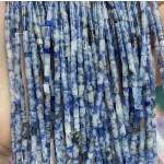 No_1143_Natural Blue Spot Jasper Round Tube_2*4mm_(Sold Per Strand)