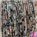 No_1150_Natural Black Line Rhodochrosite Round Tube_2*4mm_(Sold Per Strand)