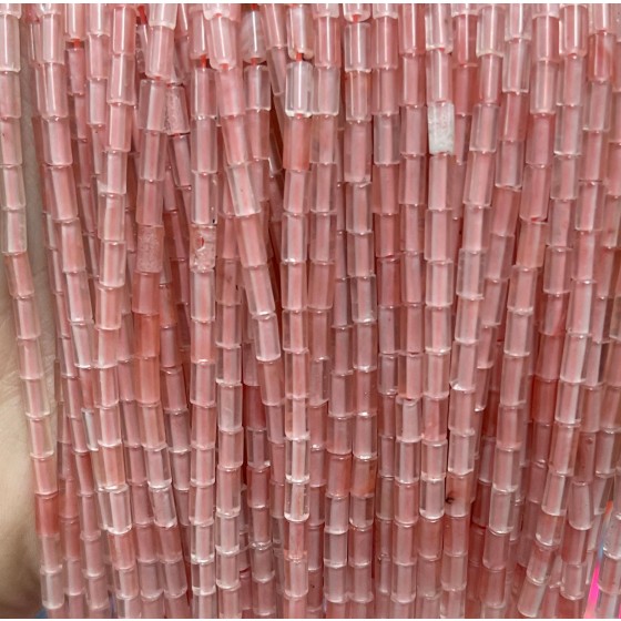 No_1159_Synthetic Watermelon Red Crystal Round Tube_2*4mm_(Sold Per Strand)