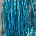 No_1167_Enhanced Ink Blue Chalcedony Round Tube_2*4mm_(Sold Per Strand)