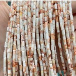 No_1179_Natural Red Network Jaspe Round Tube_2*4mm_(Sold Per Strand)