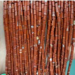 No_1181_Natural Red Jasper Round Tube_2*4mm_(Sold Per Strand)