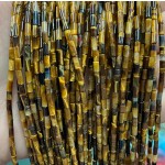 No_1182_Natural Yellow Tiger Eye Stone Round Tube_2*4mm_(Sold Per Strand)