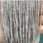 No_1183_Natural Gray Agate Round Tube_2*4mm_(Sold Per Strand)