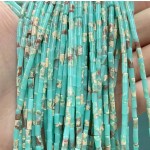 No_1192_Synthetic Green Serpentine Stone Round Tube_2*4mm_(Sold Per Strand)
