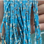No_1200_Synthetic Blue Imperial Jasper Round Tube_2*4mm_(Sold Per Strand)