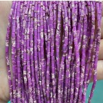 No_1203_Synthetic Purple Imperial Jasper Round Tube_2*4mm_(Sold Per Strand)