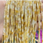 No_1204_Yellow Jade Round Tube_2*4mm_(Sold Per Strand)