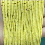 No_1207_Synthetic Bright Yellow Stone Round Tube_2*4mm_(Sold Per Strand)