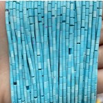 No_1210_Synthetic Light Blue Stone Round Tube_2*4mm_(Sold Per Strand)