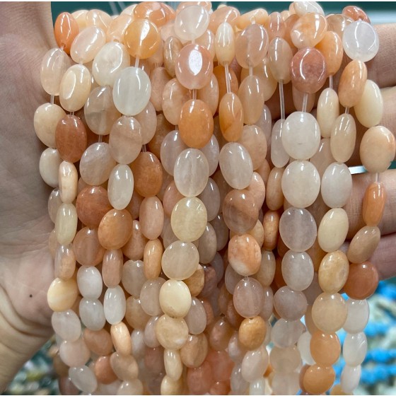 No_1226_Natural Pink Aventurine Egg Shaped Bead_8*10mm_(Sold Per Strand)