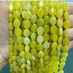 No_1229_Natural Lemon Jade Egg Shaped Bead_8*10mm_(Sold Per Strand)