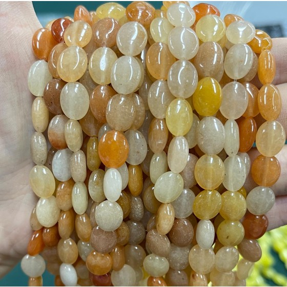 No_1240_Natural Red Aventurine Egg Shaped Bead_8*10mm_(Sold Per Strand)