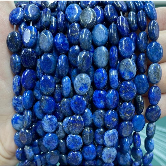 No_1260_Enhanced Lapis Lazuli Egg Shaped Bead_8*10mm_(Sold Per Strand)