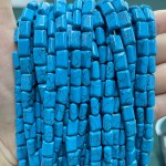 No_1270_Synthetic Blue Turquoise Rectangle_6*8mm_(Sold Per Strand)