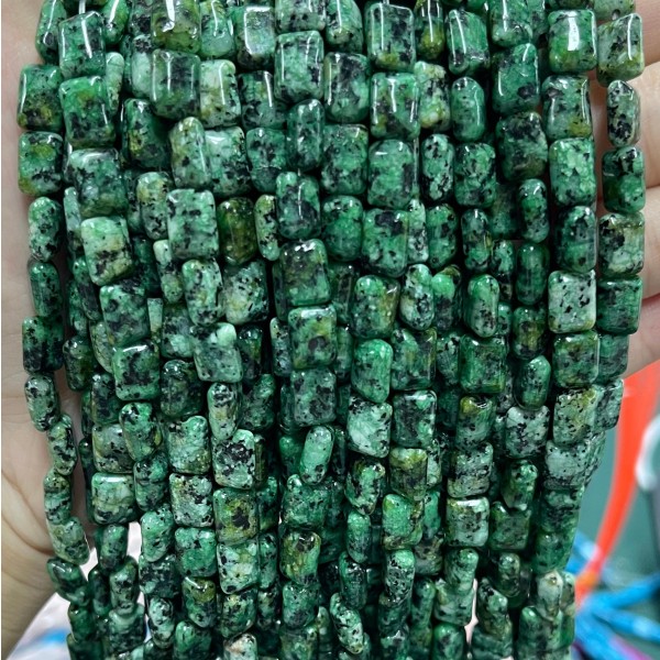 No_1271_Enhanced African Turquoise Rectangle_6*8mm_(Sold Per Strand)