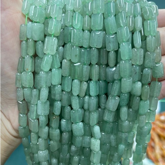 No_1275_Natural Green Aventurine Rectangle_6*8mm_(Sold Per Strand)