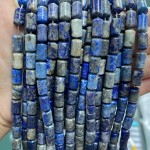 No_1298_Natural Lapis Lazuli Round Head Cylinder_6*10mm_(Sold Per Strand)
