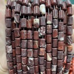 No_1318_Natural Brecciated Jasper Round Head Cylinder_6*10mm_(Sold Per Strand)