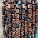 No_1328_Natural Golden Swan Stone Round Head Cylinder_6*10mm_(Sold Per Strand)
