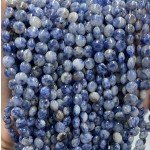 No_1344_Natural Blue Spot Jasper Coin Beads_6mm_(Sold Per Strand)