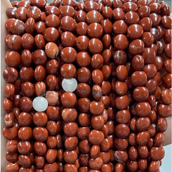 No_1353_Natural Red Jasper Coin Beads_6mm_(Sold Per Strand)
